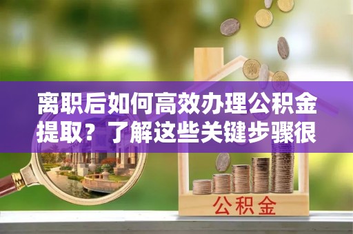 黔西离职后如何高效办理公积金提取？了解这些关键步骤很重要！