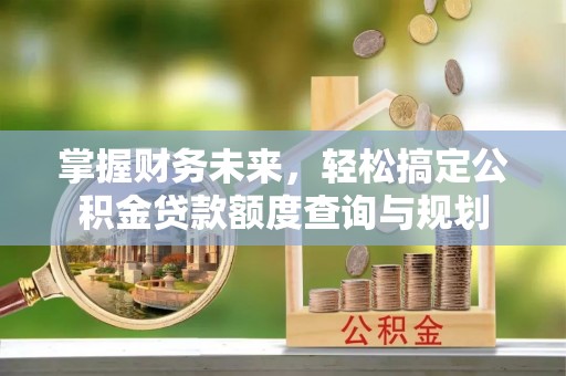 黔西掌握财务未来，轻松搞定公积金贷款额度查询与规划