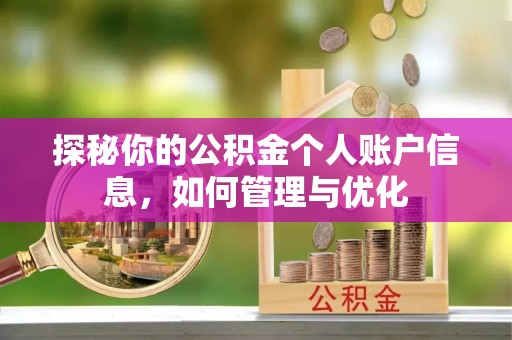黔西探秘你的公积金个人账户信息，如何管理与优化