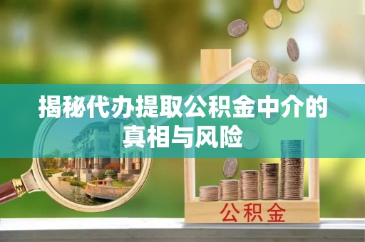 黔西揭秘代办提取公积金中介的真相与风险